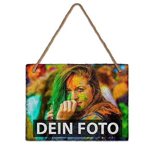 Print Royal Bedruckte Schieferplatte selbst gestalten - Schiefer-Tafel mit Wunsch-Foto/Wand-Deko/Geschenk-Idee - 15 x 20 cm von PR Print Royal