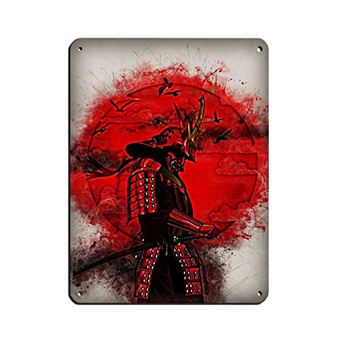 Anime Samurai Leinwandposter (27) Blechschild Vintage Metall Pub Club Cafe Bar Home Wandkunst Dekoration Poster Retro 30 x 40 cm von PRACIM