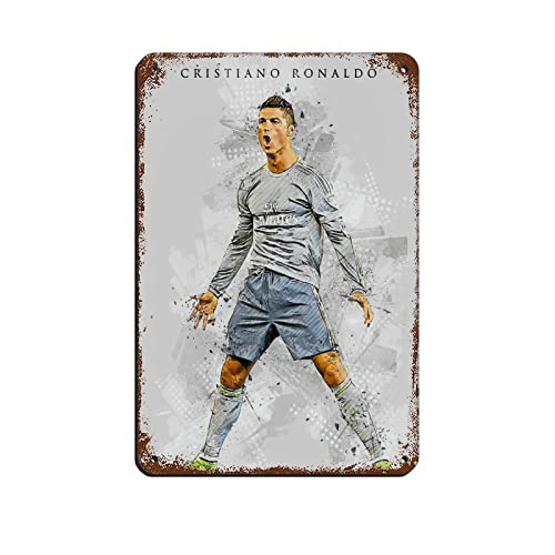 Blechschild mit Fußball-Star Ronaldo-Poster (4) Vintage-Metall, Pub, Club, Café, Bar, Zuhause, Wandkunst, Dekoration, Poster, Retro, 20 x 30 cm von PRACIM