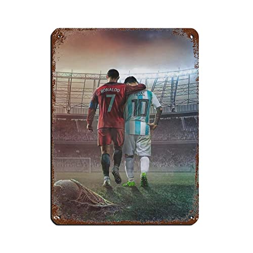 Blechschild mit Fußball-Stern-Ronaldo-Poster (1) Vintage-Metall, Pub, Club, Café, Bar, Zuhause, Wandkunst, Dekoration, Poster, Retro, 30 x 40 cm von PRACIM