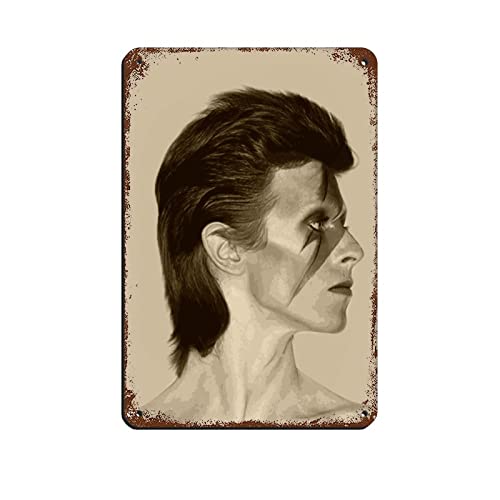 David Bowie Art Poster Album Cover Musik Poster (4) Retro Poster Metall Blechschild Chic Art Retro Eisen Malerei Bar Menschen Höhle Cafe Familie Garage Poster Wanddekoration 20 x 30 cm von PRACIM