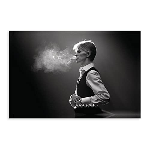 David Bowie Art Poster Album Cover Musik Poster Leinwand Poster Wandkunst Dekor Druck Bild Gemälde für Wohnzimmer Schlafzimmer Dekoration Rahmen Stil 60 x 90 cm von PRACIM