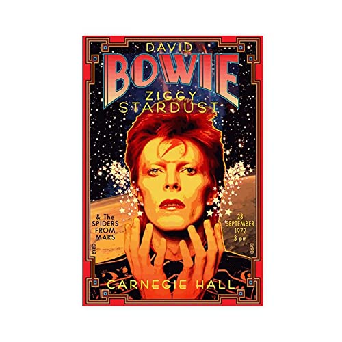 David Bowie Art Poster Album Cover Musikposter (1) Leinwandposter Wandkunst Dekor Druck Bild Gemälde für Wohnzimmer Schlafzimmer Dekoration Rahmen Stil 30 x 45 cm von PRACIM