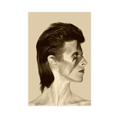 David Bowie Art Poster Album Cover Musikposter (4) Leinwandposter Wandkunst Dekor Druck Bild Gemälde für Wohnzimmer Schlafzimmer Dekoration Rahmen Stil 40 x 60 cm von PRACIM