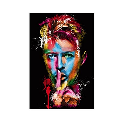 David Bowie Art Poster Album Cover Musikposter (6) Leinwandposter Wandkunst Dekor Druck Bild Gemälde für Wohnzimmer Schlafzimmer Dekoration Rahmen Stil 08x12inch (20x30cm) von PRACIM