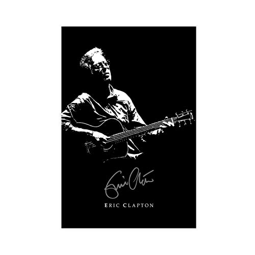 Eric Clapton Album Poster Musikcover (15) Leinwand Poster Schlafzimmer Dekor Sport Landschaft Büro Zimmer Dekor Geschenk Rahmen Stil 60 x 90 cm von PRACIM