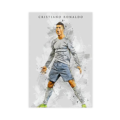 Fußballstar Ronaldo Poster (4) Leinwandposter Wandkunst Dekor Bild Gemälde für Wohnzimmer Schlafzimmer Dekoration Rahmen Stil 20 x 30 cm von PRACIM