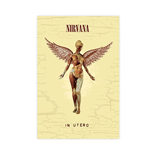 In UTERO Vintage-Album-Poster (4) Leinwand Poster Schlafzimmer Dekor Sport Landschaft Büro Raum Dekor Geschenk Rahmen Stil 40 x 60 cm von PRACIM