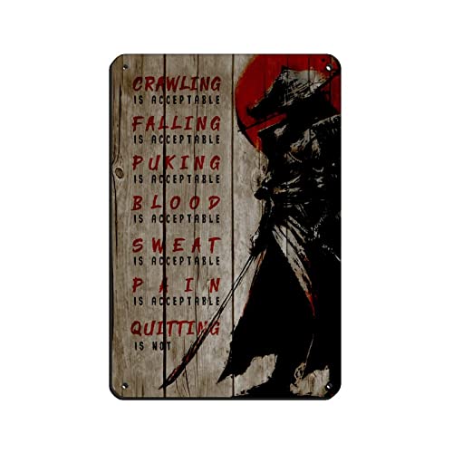 Japanisches Samurai Best Quotes I Choose to Live by Choice Poster (2) Retro Poster Metall Blechschild Chic Art Retro Eisen Malerei Bar Menschen Höhle Cafe Familie Garage Poster Wanddekoration 20 x 30 von PRACIM