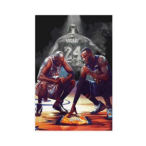 Kobe Poster Bryant (2) Leinwand Poster Schlafzimmer Dekor Sport Landschaft Büro Zimmer Dekor Geschenk Rahmen Stil 1 30 x 45 cm von PRACIM