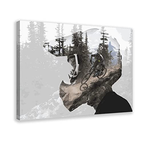 Mountainbike S Toughest Challenge MTB Ride Poster (2) Leinwandposter Schlafzimmer Dekor Sport Landschaft Büro Zimmer Dekor Geschenk Rahmenstil 30 x 45 cm von PRACIM