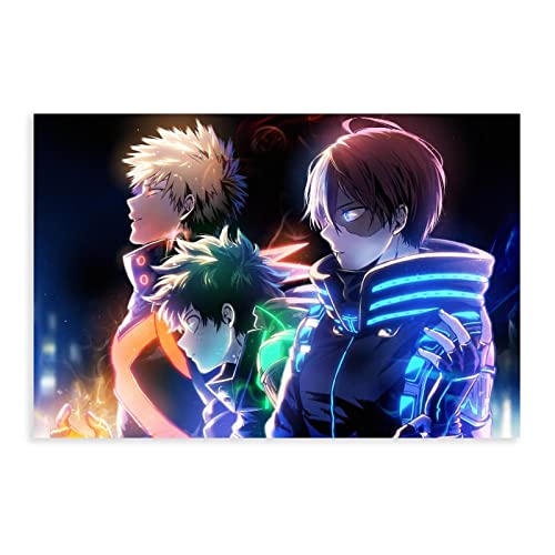 My Hero Academia Poster All The Characters Poster (6) Leinwandposter Wandkunst Dekor Druck Bild Gemälde für Wohnzimmer Schlafzimmer Dekoration Rahmen Stil 6 12x18inch (30x45cm) von PRACIM