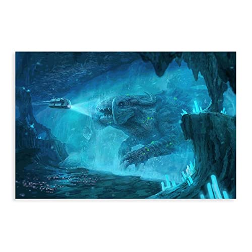 PRACIM Subnautica Elektronische Spiele Leinwandposter (15) Wandkunst Dekor Druck Bild Gemälde für Wohnzimmer Schlafzimmer Dekoration Rahmen Stil 30 x 45 cm von PRACIM