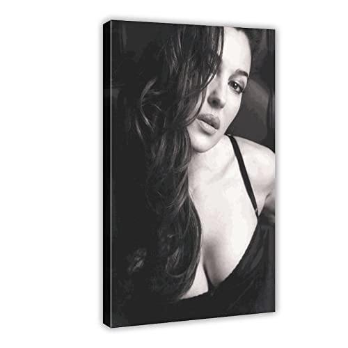 Sex Goddess Monica Bellucci Vintage-Poster (19) Leinwandposter Wandkunst Dekor Druck Bild Gemälde für Wohnzimmer Schlafzimmer Dekoration Rahmen Stil 08x12inch (20x30cm) von PRACIM