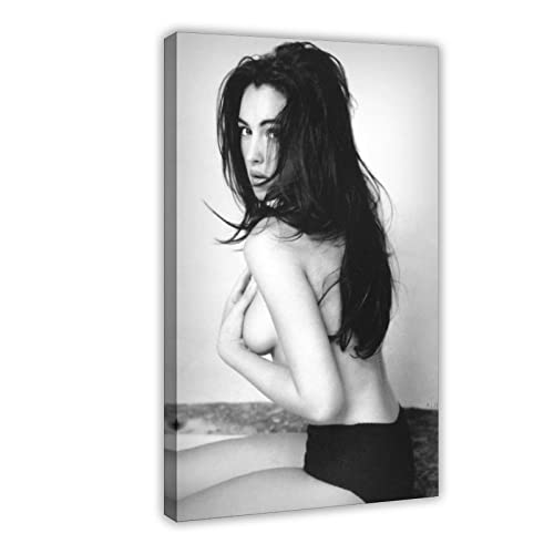 Sex Goddess Monica Bellucci Vintage-Poster (4) Leinwandposter Wandkunst Dekor Druck Bild Gemälde für Wohnzimmer Schlafzimmer Dekoration Rahmen Stil 40 x 60 cm von PRACIM