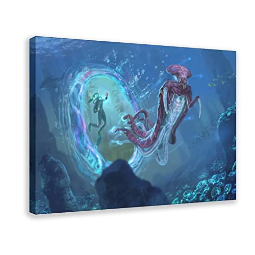 Subnautica Elektronische Spiele Leinwandposter (17) Leinwandposter Wandkunst Dekor Druck Bild Gemälde für Wohnzimmer Schlafzimmer Dekoration Rahmen Stil 30 x 45 cm von PRACIM