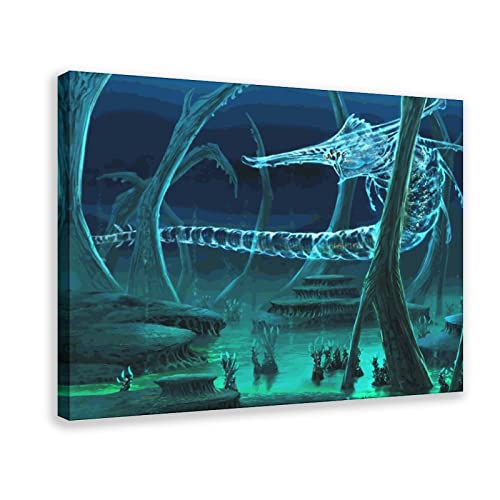 Subnautica Meeresboden Tiefsee Spiel Leinwand Poster Leinwand Poster Wandkunst Dekor Druck Bild Gemälde für Wohnzimmer Schlafzimmer Dekoration Rahmen Stil 50 x 75 cm von PRACIM