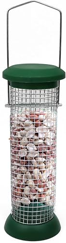 PRADICHI Großer robuster Eichhörnchensicher Vogelfutterspender mit starkem Metallkäfig - Wildvogelfutterspender für Garten & Außenbereich - schützt vor Eichhörnchen & großen Vögeln (Samenfutterspender von PRADICHI