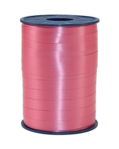 C.E. PATTBERG Geschenkband wildrose-rosa, 250 Meter Ringelband 10 mm zum Basteln, Dekorieren & Verpacken von Geschenken zu jedem Anlass von PRÄSENT