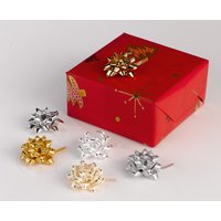 PRÄSENT Geschenk-Schleifen 5 mm x 0.95 m silber/gold von PRÄSENT