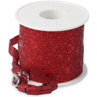 PRÄSENT Geschenkband Glitter 10 mm x 100 m rot von PRÄSENT