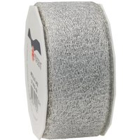 PRÄSENT Geschenkbänder 40 mm x 20 m silber von PRÄSENT