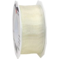 PRÄSENT Geschenkbänder 40 mm x 25 m creme von PRÄSENT