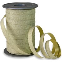 PRÄSENT Geschenkband Glitter 10 mm x 100 m gold von PRÄSENT