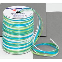 PRÄSENT Geschenkband Multi-Raffia 3 mm x 50 m blau/grün/weiß von PRÄSENT