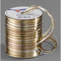 PRÄSENT Geschenkband Raffia-Pearl 3 mm x 50 m braun/beige/gold von PRÄSENT