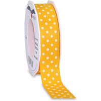 PRÄSENT Geschenkband Dots 25 mm x 20 m gelb von PRÄSENT