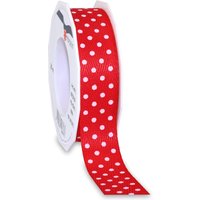 PRÄSENT Geschenkband Dots 25 mm x 20 m rot von PRÄSENT