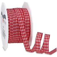 PRÄSENT Geschenkbänder 10 mm x 20 m rot/weiß von PRÄSENT