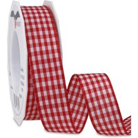 PRÄSENT Geschenkbänder 25 mm x 20 m rot/weiß von PRÄSENT