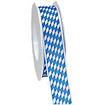 PRAESENT Satinband 3092520-602 Weiß, Blau 25 mm x 20 m 2 Stück von PRÄSENT