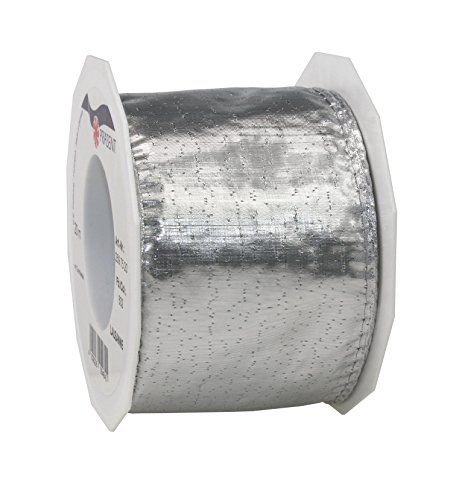 Präsent - LAUSANNE Band mit Drahtkante - silber - 20-m-Rolle 72 mm Präsent - LAUSANNE Band mit Drahtkante - silber - 20-m-Rolle 72 mm von PRÄSENT