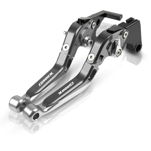 PRASHANT Motorrad-Kupplungsbremshebel Für H-ONDA CB500X CB 500X 2013–2022 CNC-verstellbar, Aluminiumlegierung + Edelstahl, Silber-a PRASHANT Motorrad-Kupplungsbremshebel Für H-ONDA CB500X CB 500X 2013–2022 CNC-verstellbar, Aluminiumlegierung + Edelstahl, Silber-a von PRASHANT