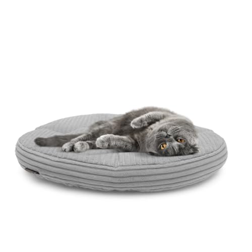 PRASKA Hundematte Katzenkissen für Große und Kleine Hunde oder Katzen Rund Ø 65 cm Premium Handcraft Katzenbett, Katzenkissen Katzenbettchen Tierbett für Katzen - Katzendecke von PRASKA