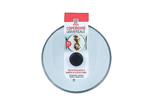 Pratesi Coperchio Vetro CM.26 CASA con Te, 18/8 Stainless Steel, Multicolour, One Size von Pratesi