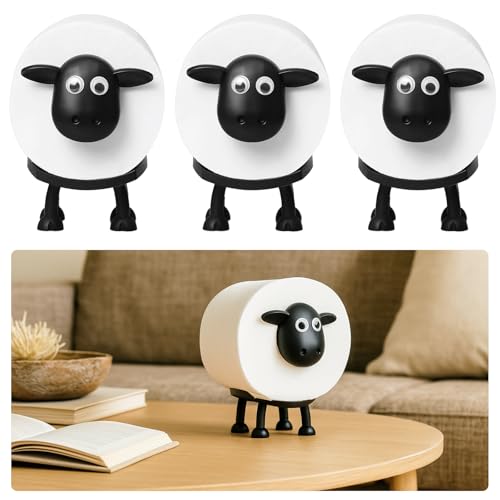 3 Stück Toilettenpapierhalter Schaf Toilettenpapierhalter Lustiger Schaf Deko Badezimmer Schwarze Toilettendekoration Stapelbarer für Toilette Badezimmer 3 Stück Toilettenpapierhalter Schaf Toilettenpapierhalter Lustiger Schaf Deko Badezimmer Schwarze Toilettendekoration Stapelbarer für Toilette Badezimmer von PRBUEHI