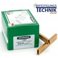 Prebena - 7.800 Heftklammern ES15CNKHA verzinkt für 2XR-ES40 2P-ES40SDS KL-17-EN15325 von PREBENA