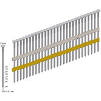 Prebena - Rundkopf Streifennägel Type RK28/70BK Blank ø 2,8 x 70 mm von PREBENA