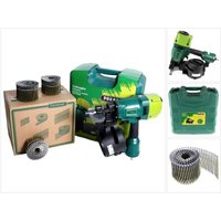 Prebena - 8XR-CNW90 Coilnagler Druckluftnagler im Transportkoffer + CNW31/90BKRI Coilnägel Ringschaft 3600 Stück Prebena - 8XR-CNW90 Coilnagler Druckluftnagler im Transportkoffer + CNW31/90BKRI Coilnägel Ringschaft 3600 Stück von PREBENA