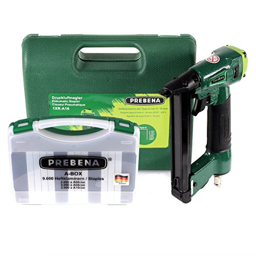 PREBENA Druckluftnagler 1XR A16 Kombi - Set incl. Heftklammern Typ A von PREBENA