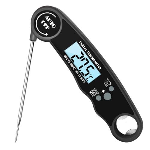 PRECORN Digital Fleischthermometer - Grillthermometer Bratenthermometer für die Küche - Präzises BBQ Thermometer mit Sofortablesung Ideal für Grill, Steak, Braten - Wasserdichtes Küchenthermometer von PRECORN