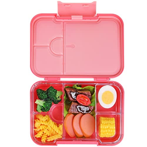 PRECORN Junior Kinder Lunchbox in rosa Brotdose mit Fächern Snackbox Brotbox ideal für Schule Kindergarten oder Freizeit Box mit variablen Fächern Box to go von PRECORN