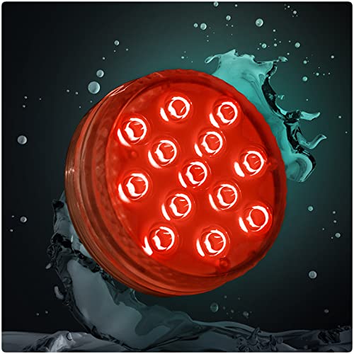 PRECORN Poolbeleuchtung LED Unterwasser Licht inkl Fernbedienung Pool Licht mit 13 LED Unterwasserlicht Teichbeleuchtung Whirlpool von PRECORN