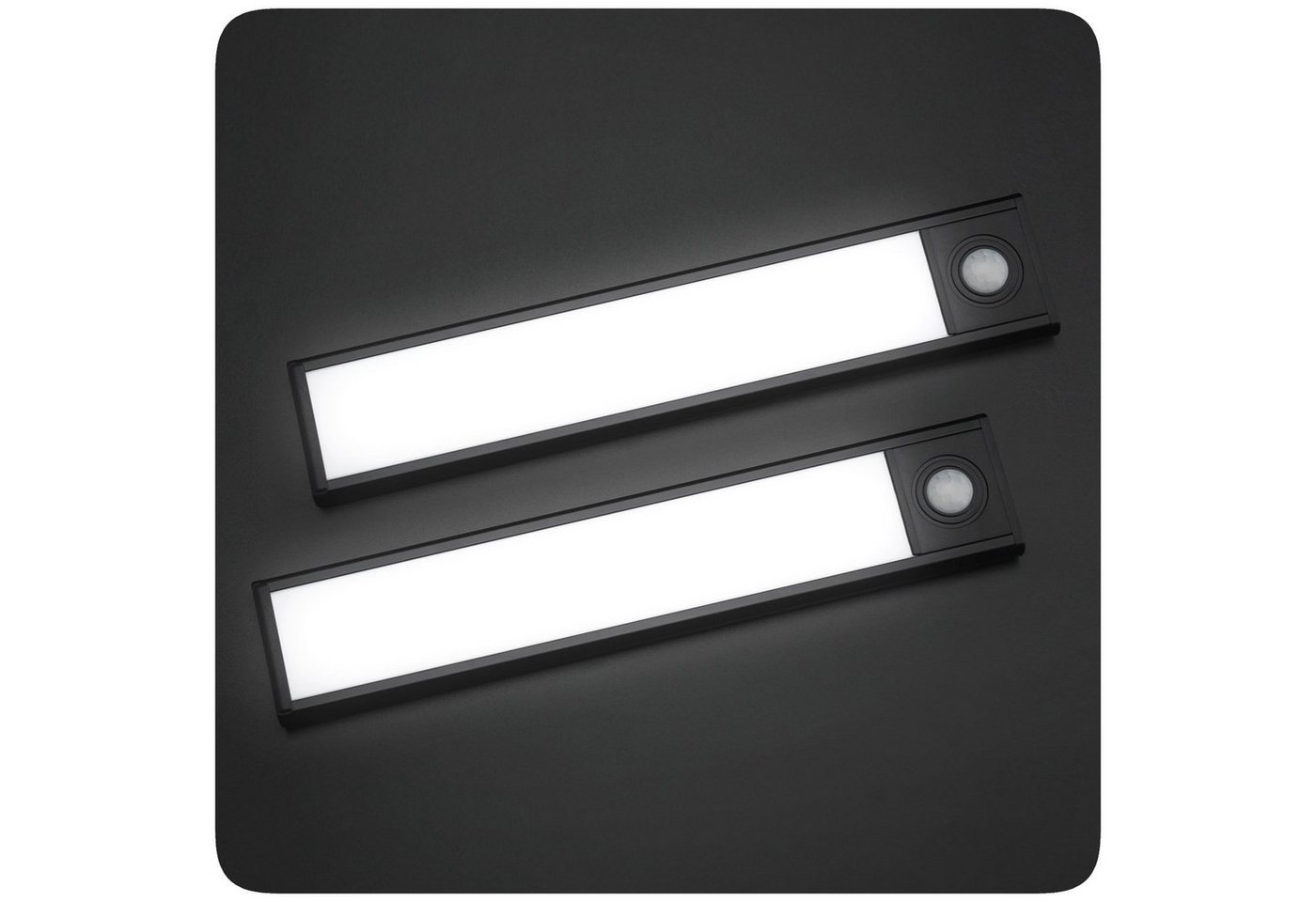 PRECORN Schrankleuchte 2x LED Schranklicht Lichtleiste 20cm USB-C wiederaufladbar schwarz PRECORN Schrankleuchte 2x LED Schranklicht Lichtleiste 20cm USB-C wiederaufladbar schwarz von PRECORN