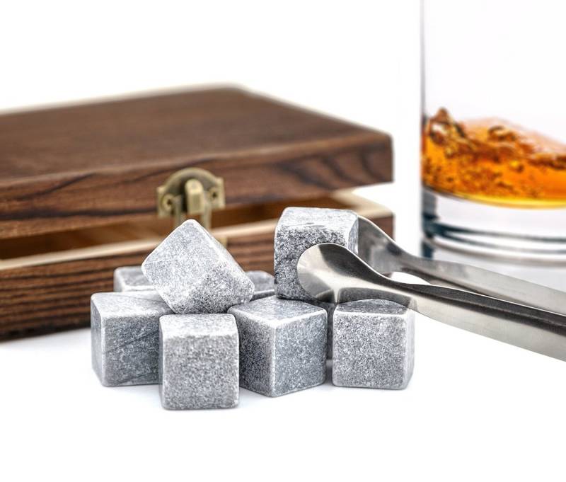 PRECORN Whiskyglas 9 Whisky-Steine Premium Geschenk Set Whiskysteine Eiswürfel Kühlsteine von PRECORN