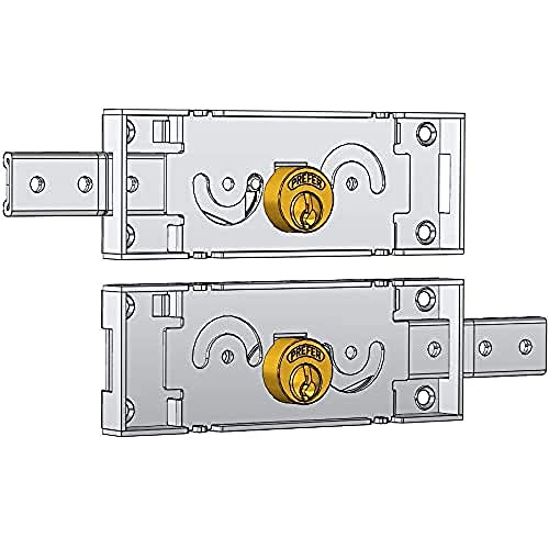 Schlösser seitliche Headset für Rollladen Art. a711.0 eine 39440, Zylinder aus Messing.Ausstattung Zwei Schlüssel. Verzinkt. Behälter mm 155 x 55. von PREFER